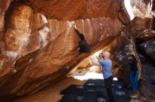 Bouldering in Hueco Tanks on 11/23/2019 with Blue Lizard Climbing and Yoga

Filename: SRM_20191123_1449050.jpg
Aperture: f/4.5
Shutter Speed: 1/250
Body: Canon EOS-1D Mark II
Lens: Canon EF 16-35mm f/2.8 L