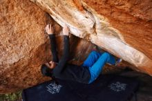 Bouldering in Hueco Tanks on 11/23/2019 with Blue Lizard Climbing and Yoga

Filename: SRM_20191123_1515290.jpg
Aperture: f/4.5
Shutter Speed: 1/250
Body: Canon EOS-1D Mark II
Lens: Canon EF 16-35mm f/2.8 L
