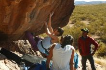 Bouldering in Hueco Tanks on 11/23/2019 with Blue Lizard Climbing and Yoga

Filename: SRM_20191123_1546350.jpg
Aperture: f/9.0
Shutter Speed: 1/320
Body: Canon EOS-1D Mark II
Lens: Canon EF 50mm f/1.8 II