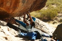 Bouldering in Hueco Tanks on 11/23/2019 with Blue Lizard Climbing and Yoga

Filename: SRM_20191123_1608060.jpg
Aperture: f/5.0
Shutter Speed: 1/250
Body: Canon EOS-1D Mark II
Lens: Canon EF 50mm f/1.8 II