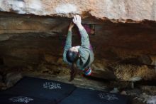 Bouldering in Hueco Tanks on 11/23/2019 with Blue Lizard Climbing and Yoga

Filename: SRM_20191123_1627591.jpg
Aperture: f/2.0
Shutter Speed: 1/250
Body: Canon EOS-1D Mark II
Lens: Canon EF 50mm f/1.8 II