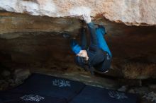 Bouldering in Hueco Tanks on 11/23/2019 with Blue Lizard Climbing and Yoga

Filename: SRM_20191123_1630431.jpg
Aperture: f/1.8
Shutter Speed: 1/250
Body: Canon EOS-1D Mark II
Lens: Canon EF 50mm f/1.8 II