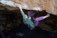 Bouldering in Hueco Tanks on 11/23/2019 with Blue Lizard Climbing and Yoga

Filename: SRM_20191123_1632230.jpg
Aperture: f/2.5
Shutter Speed: 1/250
Body: Canon EOS-1D Mark II
Lens: Canon EF 50mm f/1.8 II