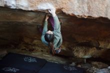 Bouldering in Hueco Tanks on 11/23/2019 with Blue Lizard Climbing and Yoga

Filename: SRM_20191123_1637540.jpg
Aperture: f/1.8
Shutter Speed: 1/250
Body: Canon EOS-1D Mark II
Lens: Canon EF 50mm f/1.8 II