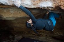 Bouldering in Hueco Tanks on 11/23/2019 with Blue Lizard Climbing and Yoga

Filename: SRM_20191123_1640390.jpg
Aperture: f/1.8
Shutter Speed: 1/250
Body: Canon EOS-1D Mark II
Lens: Canon EF 50mm f/1.8 II