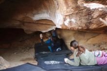 Bouldering in Hueco Tanks on 11/23/2019 with Blue Lizard Climbing and Yoga

Filename: SRM_20191123_1720110.jpg
Aperture: f/1.8
Shutter Speed: 1/200
Body: Canon EOS-1D Mark II
Lens: Canon EF 50mm f/1.8 II