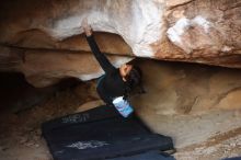 Bouldering in Hueco Tanks on 11/23/2019 with Blue Lizard Climbing and Yoga

Filename: SRM_20191123_1724451.jpg
Aperture: f/1.8
Shutter Speed: 1/160
Body: Canon EOS-1D Mark II
Lens: Canon EF 50mm f/1.8 II