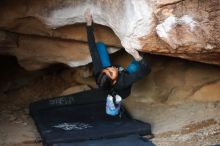 Bouldering in Hueco Tanks on 11/23/2019 with Blue Lizard Climbing and Yoga

Filename: SRM_20191123_1724530.jpg
Aperture: f/1.8
Shutter Speed: 1/160
Body: Canon EOS-1D Mark II
Lens: Canon EF 50mm f/1.8 II