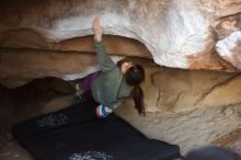 Bouldering in Hueco Tanks on 11/23/2019 with Blue Lizard Climbing and Yoga

Filename: SRM_20191123_1728340.jpg
Aperture: f/1.8
Shutter Speed: 1/160
Body: Canon EOS-1D Mark II
Lens: Canon EF 50mm f/1.8 II