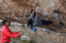 Bouldering in Hueco Tanks on 11/24/2019 with Blue Lizard Climbing and Yoga

Filename: SRM_20191124_1007360.jpg
Aperture: f/5.6
Shutter Speed: 1/250
Body: Canon EOS-1D Mark II
Lens: Canon EF 50mm f/1.8 II