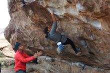 Bouldering in Hueco Tanks on 11/24/2019 with Blue Lizard Climbing and Yoga

Filename: SRM_20191124_1007450.jpg
Aperture: f/6.3
Shutter Speed: 1/250
Body: Canon EOS-1D Mark II
Lens: Canon EF 50mm f/1.8 II