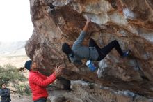 Bouldering in Hueco Tanks on 11/24/2019 with Blue Lizard Climbing and Yoga

Filename: SRM_20191124_1007490.jpg
Aperture: f/7.1
Shutter Speed: 1/250
Body: Canon EOS-1D Mark II
Lens: Canon EF 50mm f/1.8 II