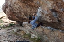 Bouldering in Hueco Tanks on 11/24/2019 with Blue Lizard Climbing and Yoga

Filename: SRM_20191124_1008420.jpg
Aperture: f/6.3
Shutter Speed: 1/250
Body: Canon EOS-1D Mark II
Lens: Canon EF 50mm f/1.8 II