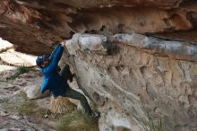 Bouldering in Hueco Tanks on 11/24/2019 with Blue Lizard Climbing and Yoga

Filename: SRM_20191124_1012260.jpg
Aperture: f/6.3
Shutter Speed: 1/250
Body: Canon EOS-1D Mark II
Lens: Canon EF 50mm f/1.8 II