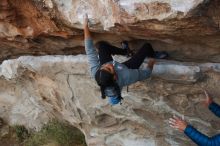 Bouldering in Hueco Tanks on 11/24/2019 with Blue Lizard Climbing and Yoga

Filename: SRM_20191124_1015050.jpg
Aperture: f/5.6
Shutter Speed: 1/250
Body: Canon EOS-1D Mark II
Lens: Canon EF 50mm f/1.8 II