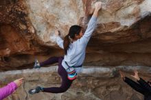 Bouldering in Hueco Tanks on 11/24/2019 with Blue Lizard Climbing and Yoga

Filename: SRM_20191124_1017400.jpg
Aperture: f/8.0
Shutter Speed: 1/250
Body: Canon EOS-1D Mark II
Lens: Canon EF 50mm f/1.8 II