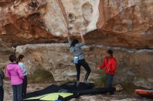 Bouldering in Hueco Tanks on 11/24/2019 with Blue Lizard Climbing and Yoga

Filename: SRM_20191124_1021120.jpg
Aperture: f/6.3
Shutter Speed: 1/250
Body: Canon EOS-1D Mark II
Lens: Canon EF 50mm f/1.8 II