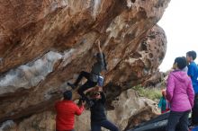 Bouldering in Hueco Tanks on 11/24/2019 with Blue Lizard Climbing and Yoga

Filename: SRM_20191124_1038110.jpg
Aperture: f/6.3
Shutter Speed: 1/250
Body: Canon EOS-1D Mark II
Lens: Canon EF 50mm f/1.8 II