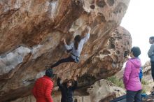 Bouldering in Hueco Tanks on 11/24/2019 with Blue Lizard Climbing and Yoga

Filename: SRM_20191124_1038460.jpg
Aperture: f/7.1
Shutter Speed: 1/250
Body: Canon EOS-1D Mark II
Lens: Canon EF 50mm f/1.8 II