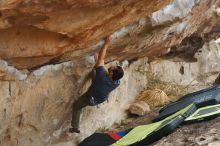 Bouldering in Hueco Tanks on 11/24/2019 with Blue Lizard Climbing and Yoga

Filename: SRM_20191124_1054350.jpg
Aperture: f/5.0
Shutter Speed: 1/320
Body: Canon EOS-1D Mark II
Lens: Canon EF 50mm f/1.8 II