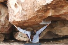 Bouldering in Hueco Tanks on 11/24/2019 with Blue Lizard Climbing and Yoga

Filename: SRM_20191124_1100380.jpg
Aperture: f/2.8
Shutter Speed: 1/320
Body: Canon EOS-1D Mark II
Lens: Canon EF 50mm f/1.8 II