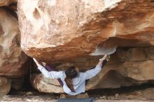 Bouldering in Hueco Tanks on 11/24/2019 with Blue Lizard Climbing and Yoga

Filename: SRM_20191124_1100390.jpg
Aperture: f/3.2
Shutter Speed: 1/320
Body: Canon EOS-1D Mark II
Lens: Canon EF 50mm f/1.8 II