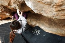 Bouldering in Hueco Tanks on 11/24/2019 with Blue Lizard Climbing and Yoga

Filename: SRM_20191124_1129130.jpg
Aperture: f/6.3
Shutter Speed: 1/320
Body: Canon EOS-1D Mark II
Lens: Canon EF 16-35mm f/2.8 L