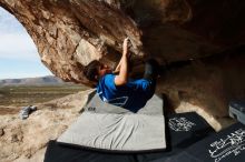 Bouldering in Hueco Tanks on 11/24/2019 with Blue Lizard Climbing and Yoga

Filename: SRM_20191124_1142030.jpg
Aperture: f/13.0
Shutter Speed: 1/320
Body: Canon EOS-1D Mark II
Lens: Canon EF 16-35mm f/2.8 L