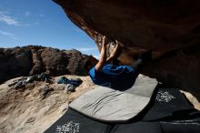 Bouldering in Hueco Tanks on 11/24/2019 with Blue Lizard Climbing and Yoga

Filename: SRM_20191124_1228560.jpg
Aperture: f/5.6
Shutter Speed: 1/400
Body: Canon EOS-1D Mark II
Lens: Canon EF 16-35mm f/2.8 L