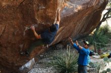Bouldering in Hueco Tanks on 11/24/2019 with Blue Lizard Climbing and Yoga

Filename: SRM_20191124_1310020.jpg
Aperture: f/4.5
Shutter Speed: 1/320
Body: Canon EOS-1D Mark II
Lens: Canon EF 50mm f/1.8 II
