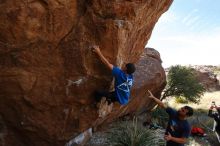 Bouldering in Hueco Tanks on 11/24/2019 with Blue Lizard Climbing and Yoga

Filename: SRM_20191124_1319340.jpg
Aperture: f/6.3
Shutter Speed: 1/320
Body: Canon EOS-1D Mark II
Lens: Canon EF 16-35mm f/2.8 L