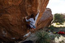 Bouldering in Hueco Tanks on 11/24/2019 with Blue Lizard Climbing and Yoga

Filename: SRM_20191124_1322490.jpg
Aperture: f/6.3
Shutter Speed: 1/320
Body: Canon EOS-1D Mark II
Lens: Canon EF 16-35mm f/2.8 L
