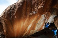 Bouldering in Hueco Tanks on 11/24/2019 with Blue Lizard Climbing and Yoga

Filename: SRM_20191124_1419190.jpg
Aperture: f/8.0
Shutter Speed: 1/250
Body: Canon EOS-1D Mark II
Lens: Canon EF 16-35mm f/2.8 L