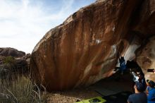 Bouldering in Hueco Tanks on 11/24/2019 with Blue Lizard Climbing and Yoga

Filename: SRM_20191124_1426070.jpg
Aperture: f/8.0
Shutter Speed: 1/250
Body: Canon EOS-1D Mark II
Lens: Canon EF 16-35mm f/2.8 L