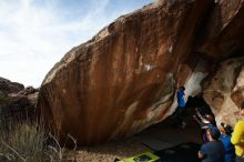 Bouldering in Hueco Tanks on 11/24/2019 with Blue Lizard Climbing and Yoga

Filename: SRM_20191124_1426190.jpg
Aperture: f/8.0
Shutter Speed: 1/250
Body: Canon EOS-1D Mark II
Lens: Canon EF 16-35mm f/2.8 L