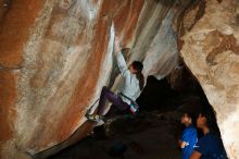 Bouldering in Hueco Tanks on 11/24/2019 with Blue Lizard Climbing and Yoga

Filename: SRM_20191124_1433220.jpg
Aperture: f/8.0
Shutter Speed: 1/250
Body: Canon EOS-1D Mark II
Lens: Canon EF 16-35mm f/2.8 L