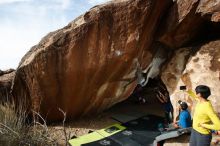 Bouldering in Hueco Tanks on 11/24/2019 with Blue Lizard Climbing and Yoga

Filename: SRM_20191124_1433350.jpg
Aperture: f/8.0
Shutter Speed: 1/250
Body: Canon EOS-1D Mark II
Lens: Canon EF 16-35mm f/2.8 L