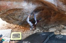 Bouldering in Hueco Tanks on 11/24/2019 with Blue Lizard Climbing and Yoga

Filename: SRM_20191124_1608240.jpg
Aperture: f/2.8
Shutter Speed: 1/250
Body: Canon EOS-1D Mark II
Lens: Canon EF 50mm f/1.8 II