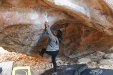 Bouldering in Hueco Tanks on 11/24/2019 with Blue Lizard Climbing and Yoga

Filename: SRM_20191124_1608540.jpg
Aperture: f/2.5
Shutter Speed: 1/250
Body: Canon EOS-1D Mark II
Lens: Canon EF 50mm f/1.8 II
