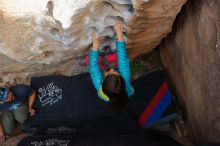 Bouldering in Hueco Tanks on 11/24/2019 with Blue Lizard Climbing and Yoga

Filename: SRM_20191124_1633510.jpg
Aperture: f/4.5
Shutter Speed: 1/250
Body: Canon EOS-1D Mark II
Lens: Canon EF 16-35mm f/2.8 L