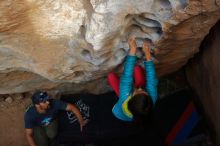 Bouldering in Hueco Tanks on 11/24/2019 with Blue Lizard Climbing and Yoga

Filename: SRM_20191124_1633530.jpg
Aperture: f/6.3
Shutter Speed: 1/250
Body: Canon EOS-1D Mark II
Lens: Canon EF 16-35mm f/2.8 L