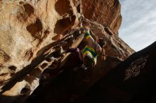 Bouldering in Hueco Tanks on 11/24/2019 with Blue Lizard Climbing and Yoga

Filename: SRM_20191124_1639400.jpg
Aperture: f/10.0
Shutter Speed: 1/400
Body: Canon EOS-1D Mark II
Lens: Canon EF 16-35mm f/2.8 L