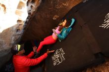 Bouldering in Hueco Tanks on 11/24/2019 with Blue Lizard Climbing and Yoga

Filename: SRM_20191124_1643180.jpg
Aperture: f/5.0
Shutter Speed: 1/400
Body: Canon EOS-1D Mark II
Lens: Canon EF 16-35mm f/2.8 L