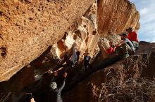 Bouldering in Hueco Tanks on 11/24/2019 with Blue Lizard Climbing and Yoga

Filename: SRM_20191124_1652510.jpg
Aperture: f/8.0
Shutter Speed: 1/400
Body: Canon EOS-1D Mark II
Lens: Canon EF 16-35mm f/2.8 L