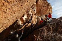 Bouldering in Hueco Tanks on 11/24/2019 with Blue Lizard Climbing and Yoga

Filename: SRM_20191124_1652570.jpg
Aperture: f/8.0
Shutter Speed: 1/400
Body: Canon EOS-1D Mark II
Lens: Canon EF 16-35mm f/2.8 L