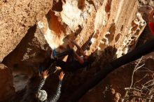 Bouldering in Hueco Tanks on 11/24/2019 with Blue Lizard Climbing and Yoga

Filename: SRM_20191124_1653300.jpg
Aperture: f/7.1
Shutter Speed: 1/400
Body: Canon EOS-1D Mark II
Lens: Canon EF 16-35mm f/2.8 L