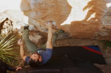 Bouldering in Hueco Tanks on 11/24/2019 with Blue Lizard Climbing and Yoga

Filename: SRM_20191124_1656070.jpg
Aperture: f/3.5
Shutter Speed: 1/320
Body: Canon EOS-1D Mark II
Lens: Canon EF 16-35mm f/2.8 L