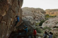 Bouldering in Hueco Tanks on 11/24/2019 with Blue Lizard Climbing and Yoga

Filename: SRM_20191124_1739100.jpg
Aperture: f/6.3
Shutter Speed: 1/200
Body: Canon EOS-1D Mark II
Lens: Canon EF 16-35mm f/2.8 L