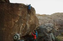 Bouldering in Hueco Tanks on 11/24/2019 with Blue Lizard Climbing and Yoga

Filename: SRM_20191124_1739450.jpg
Aperture: f/5.6
Shutter Speed: 1/200
Body: Canon EOS-1D Mark II
Lens: Canon EF 16-35mm f/2.8 L