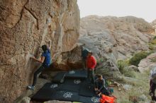 Bouldering in Hueco Tanks on 11/24/2019 with Blue Lizard Climbing and Yoga

Filename: SRM_20191124_1740520.jpg
Aperture: f/3.2
Shutter Speed: 1/200
Body: Canon EOS-1D Mark II
Lens: Canon EF 16-35mm f/2.8 L